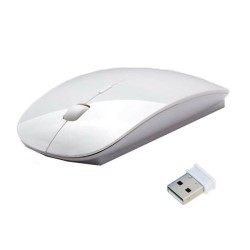 OFFICE MOUSE 2.4GHZ APPLE SHAPED WIRE LESS MOUSE 10M RANGE BRANCO OFFICE MOUSE 2.4GHZ APPLE SHAPED WIRE LESS MOUSE 10M RANGE BRANCO